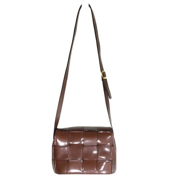 Claude Van Pelle Square Lattice Shoulder purse - Picture 2 of 13